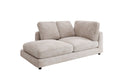 Designer chaise longue/sofa Thalessa in ribstof