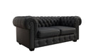Chesterfield 2 Sitzer Sofa Royal in Echtleder