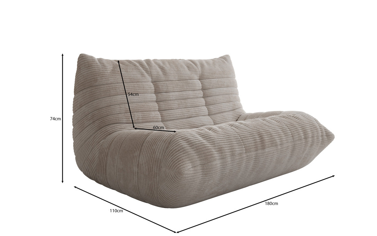 Designer Sofa Wohnlandschaft Calmo in Cord