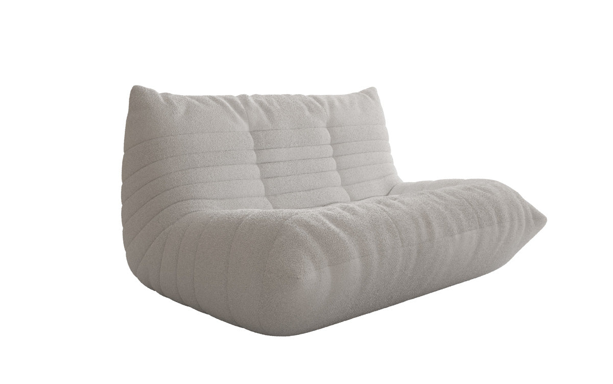 Canapé design 2 places Calmo en Peluche Bouclé