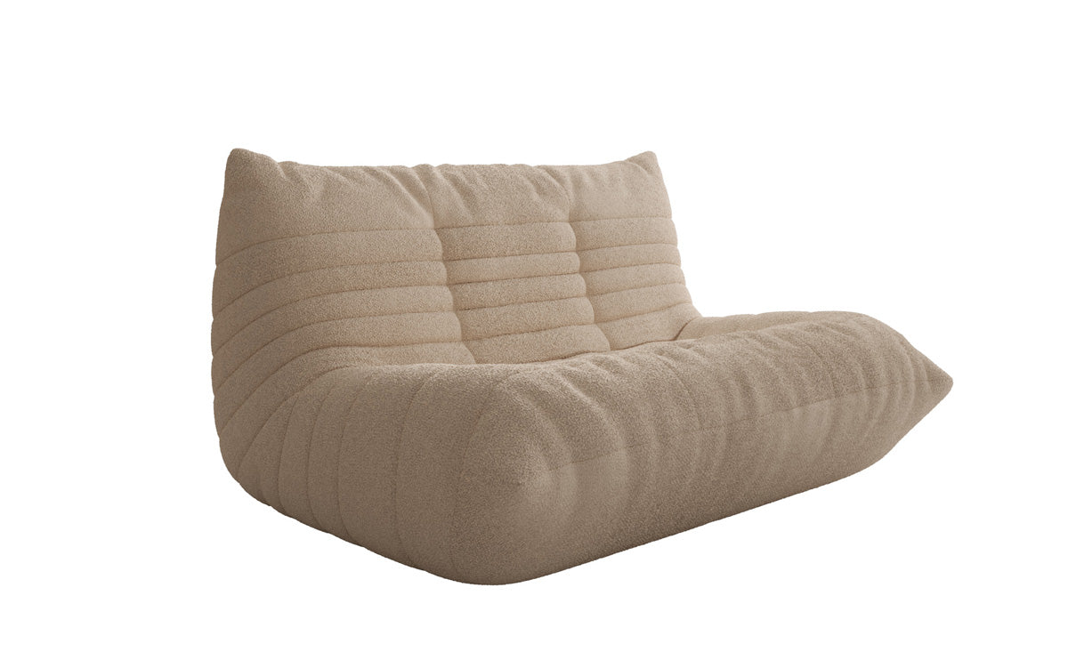 Canapé design 2 places Calmo en Peluche Bouclé