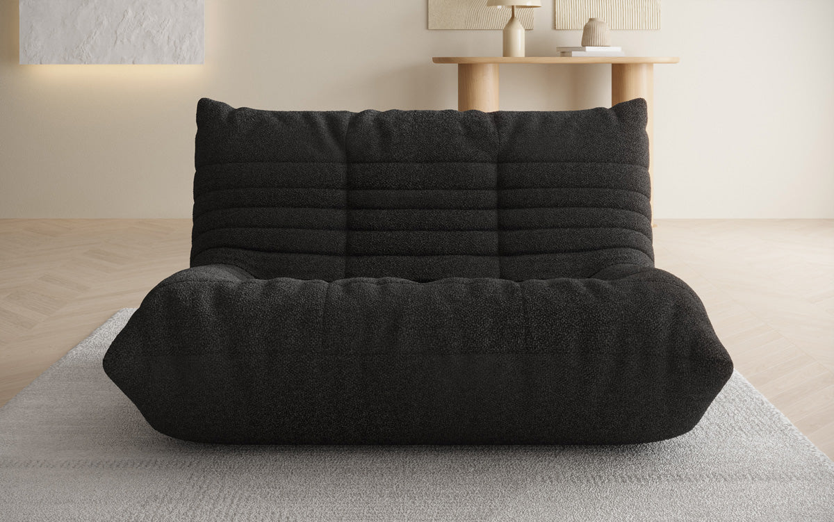 Canapé design 2 places Calmo en Peluche Bouclé
