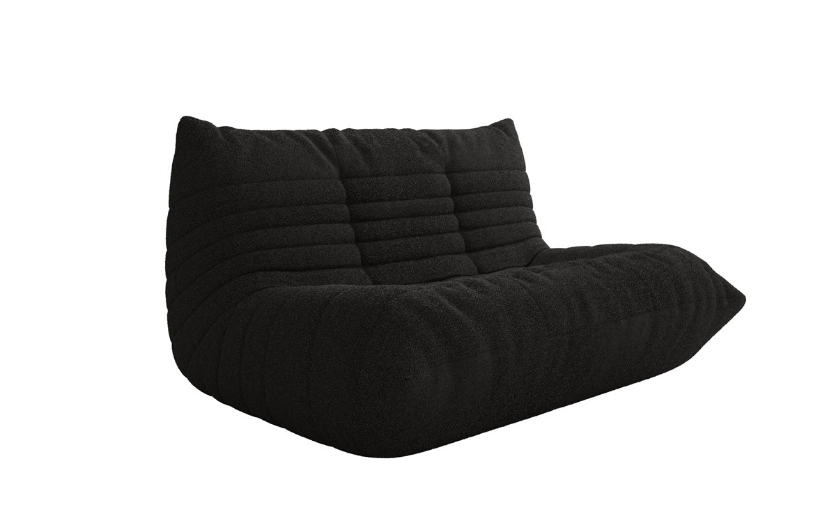 Canapé design 2 places Calmo en Peluche Bouclé