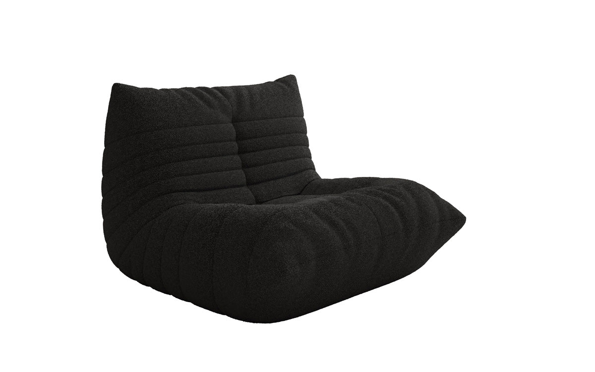 Fauteuil canapé design Calmo en Peluche Bouclé