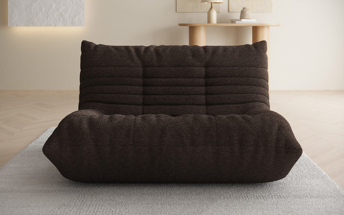Canapé design 2 places Calmo en Peluche Bouclé