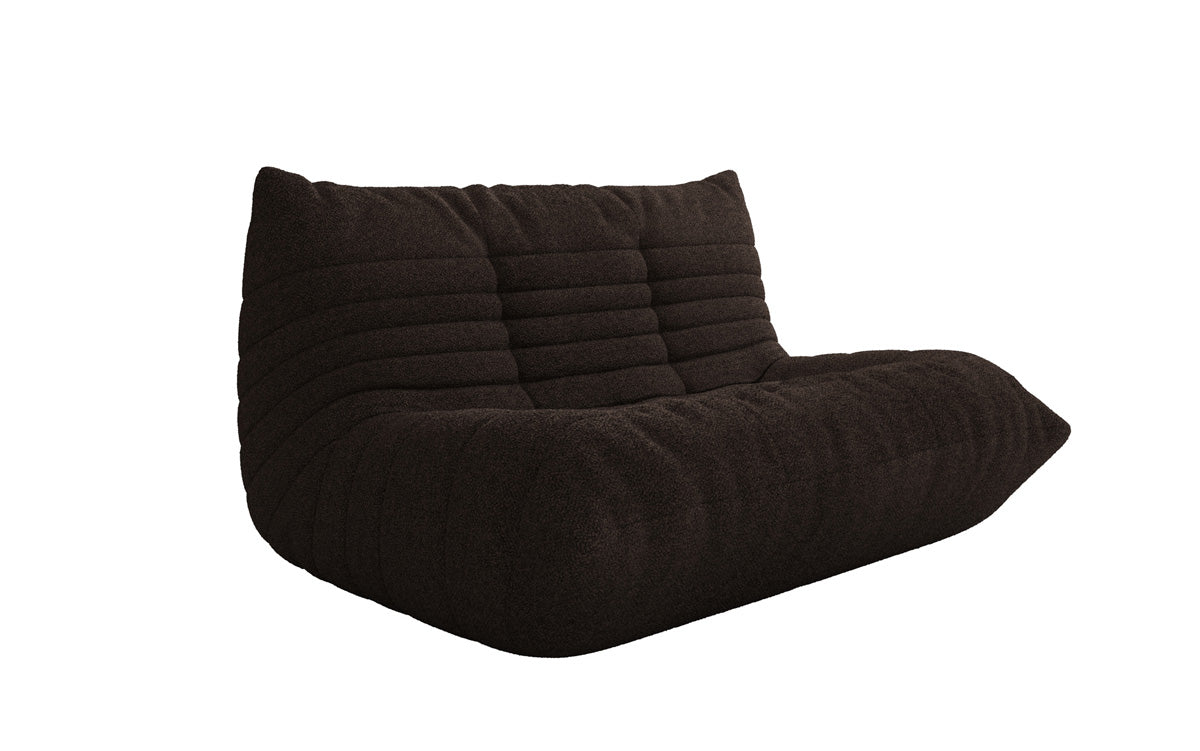 Canapé design 2 places Calmo en Peluche Bouclé