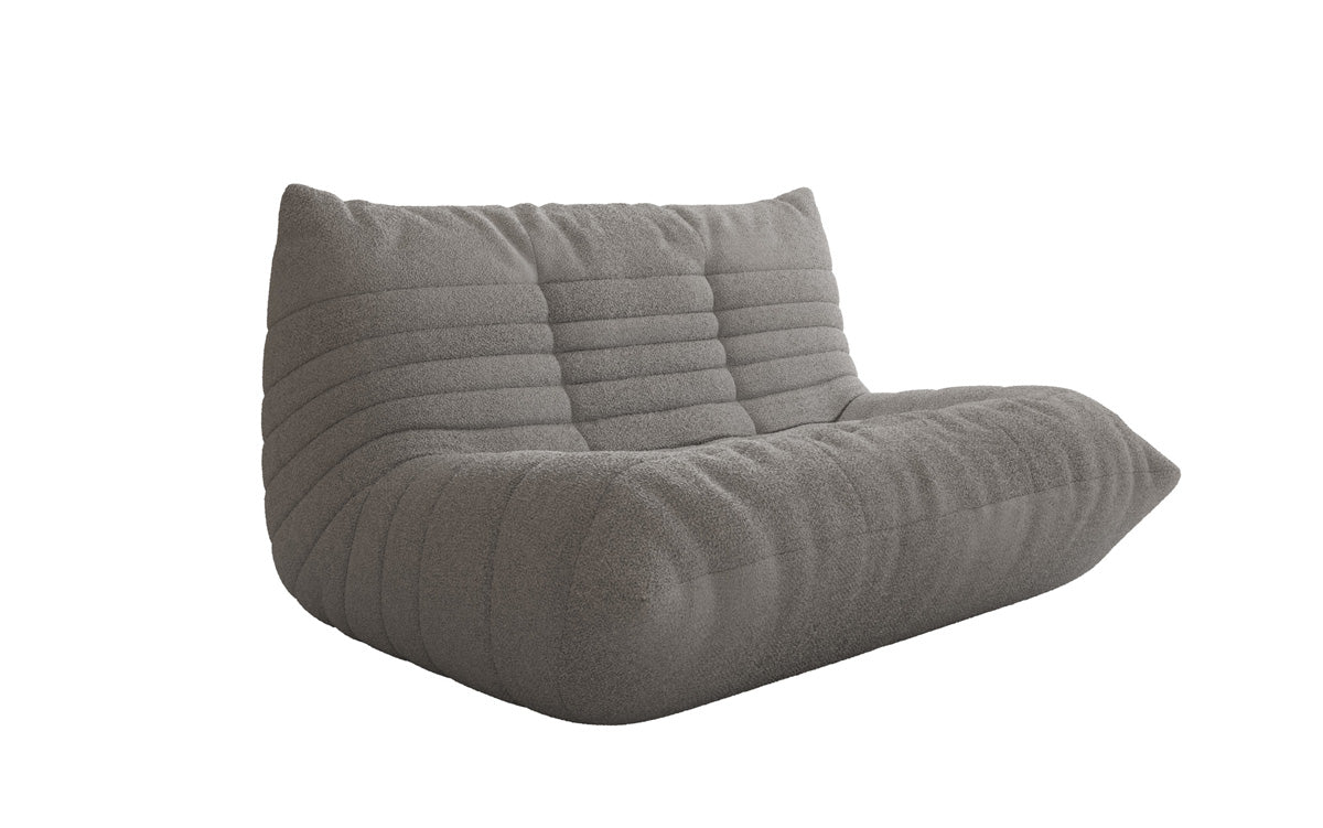 Canapé design 2 places Calmo en Peluche Bouclé