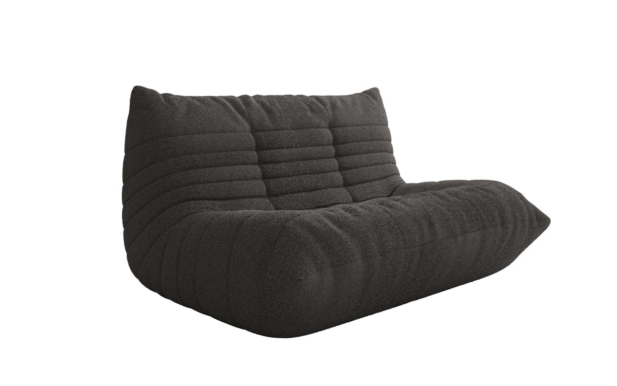 Canapé design 2 places Calmo en Peluche Bouclé