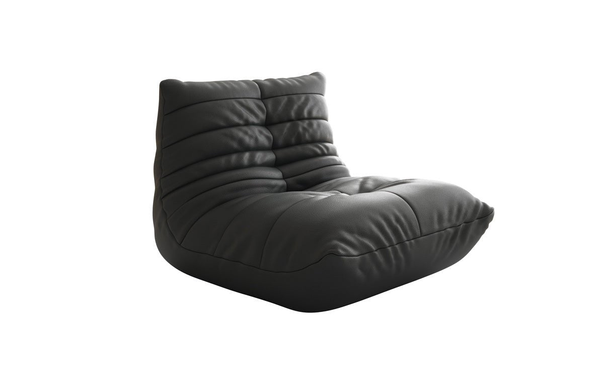 Designer Sofa-Sessel Calmo in Echtleder