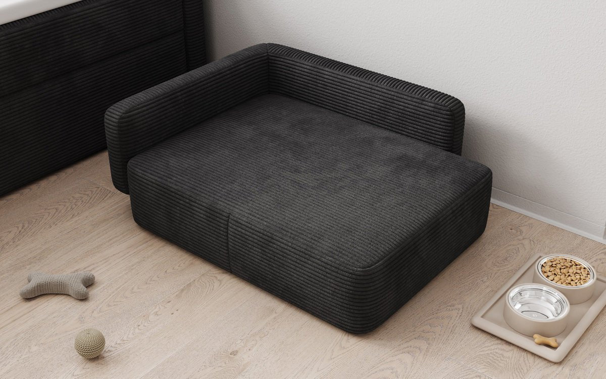 Hondenslaapbank BelloCouch 80 × 60 cm in Ribstof