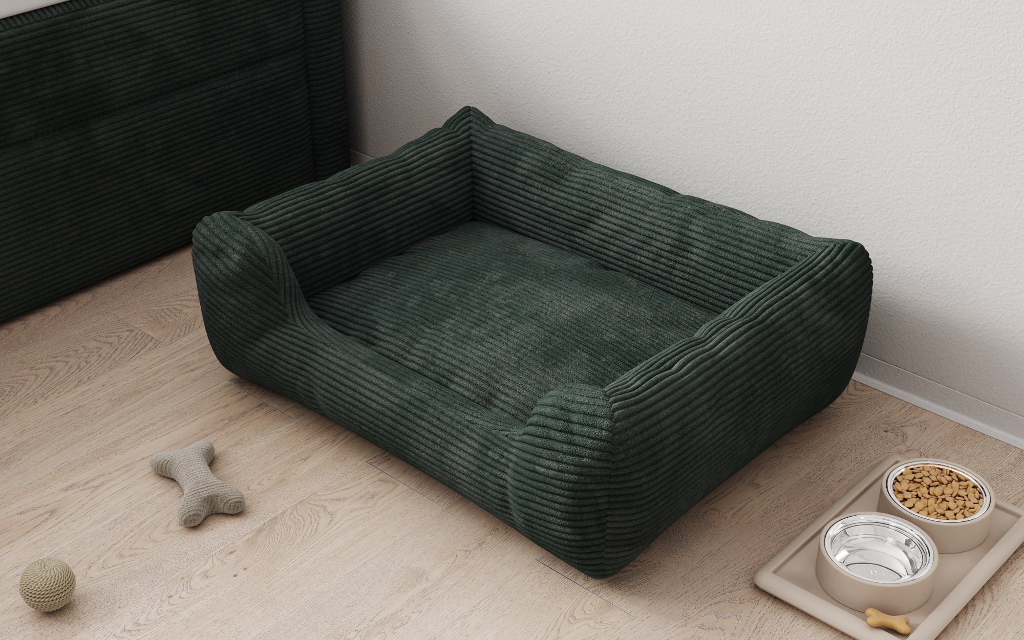 Hondenbed Cosmo 60 × 80 cm in Ribstof