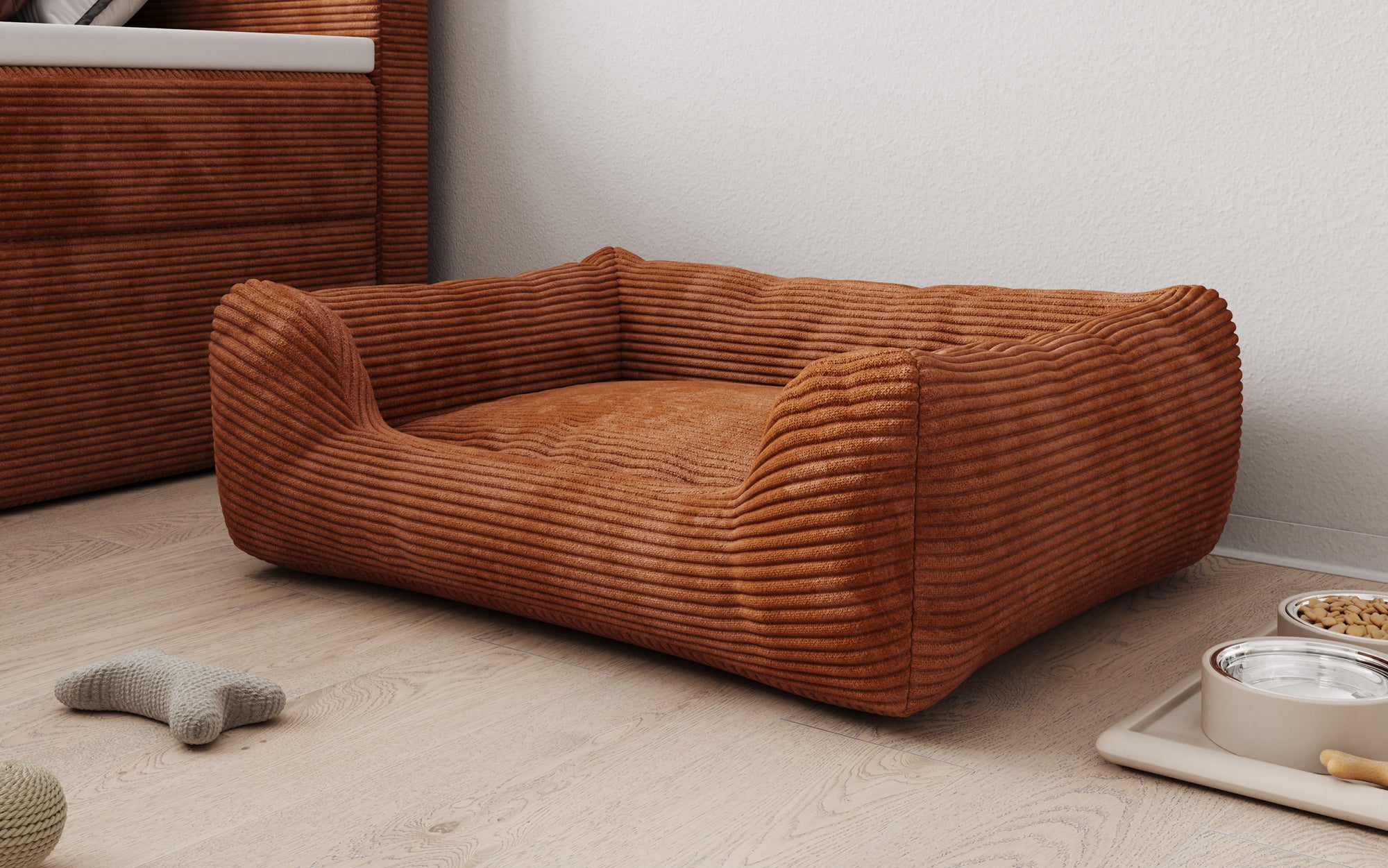 Hondenbed Cosmo 60 × 80 cm in Ribstof