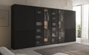 Moduro Rivon – Modulaire design kledingkast met geribbeld glasfront en structuurpanelen