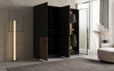 Moduro Ravel – Tweedelige design kledingkast met hout- en structuurglasfront