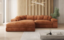 Designer Ecksofa Bernardo mit breiter Ottomane in Cord