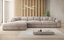 Designer Ecksofa Bernardo Maxi mit breiter Ottomane in Cord