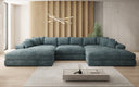 Designer Sofa Bernardo U mit breiter Ottomane in Cord
