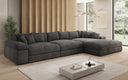 Designer Ecksofa Bernardo Maxi mit breiter Ottomane in Cord