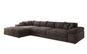 Designer Ecksofa Bernardo Maxi mit breiter Ottomane in Cord