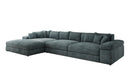 Designer Ecksofa Bernardo Maxi mit breiter Ottomane in Cord