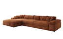 Designer Ecksofa Bernardo Maxi mit breiter Ottomane in Cord