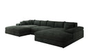 Designer Sofa Bernardo U mit breiter Ottomane in Cord