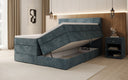 Boxspringbett Noren mit Stauraum in Cord