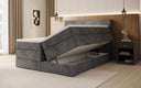 Boxspringbett Noren mit Stauraum in Cord