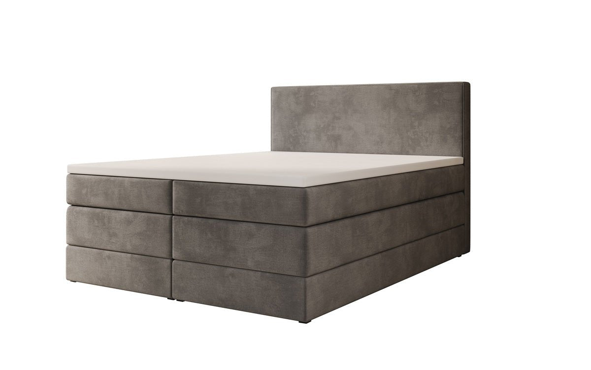 Boxspringbed Noren met opbergruimte in Fluweel