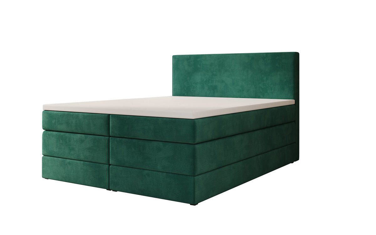 Boxspringbed Noren met opbergruimte in Fluweel