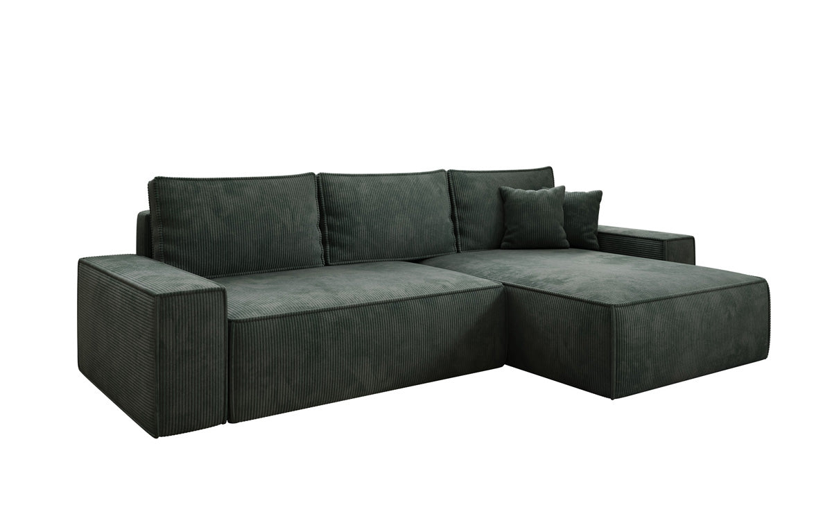 Designersofa Lunaro met slaap- en klapfunctie in ribstof