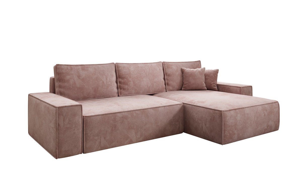 Designersofa Lunaro met slaap- en klapfunctie in ribstof