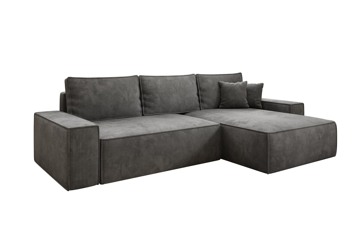 Designersofa Lunaro met slaap- en klapfunctie in ribstof