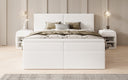 Boxspringbed Ophelia met laden in Teddystof Bouclé