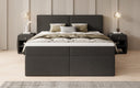 Boxspringbed Ophelia met laden in Teddystof Bouclé