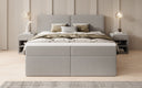 Boxspringbed Ophelia met laden in Teddystof Bouclé