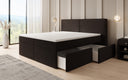 Boxspringbed Ophelia met laden in Teddystof Bouclé