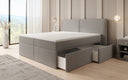 Boxspringbed Ophelia met laden in Teddystof Bouclé