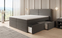 Boxspringbed Ophelia met laden in Teddystof Bouclé
