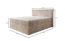 Boxspringbed Liana met opklapbare opbergruimte in Ribstof