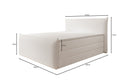 Boxspringbett Liana II mit hochklappbarem Stauraum in Teddy Bouclé