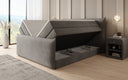 Boxspringbett Liana II mit hochklappbarem Stauraum in Samt