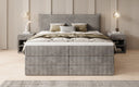 Boxspringbed Liana met opklapbare opbergruimte in Ribstof