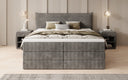 Boxspringbed Liana met opklapbare opbergruimte in Ribstof