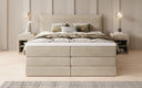 Lit boxspring Liana avec rangement relevable en velours