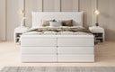 Lit boxspring Liana avec rangement relevable en velours
