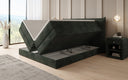 Boxspringbed Liana met opklapbare opbergruimte in Ribstof