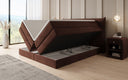 Lit boxspring Liana avec rangement relevable en velours