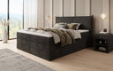 Boxspringbed Liana met opklapbare opbergruimte in Ribstof