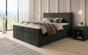 Boxspringbed Liana met opklapbare opbergruimte in Ribstof